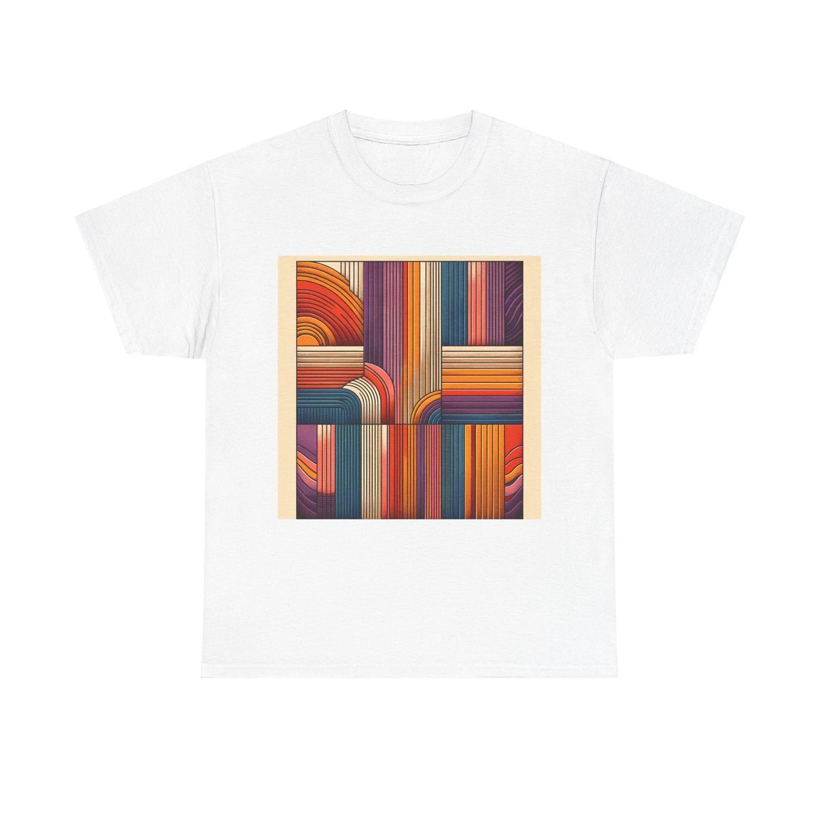 Unisex Adult T Shirt Bold Striped Patterns Vibrant Colors Texture 4XL