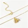 European & American S925 Sterling Silver Zircon Bee Pendant Necklace - Women's Fashion Light Luxury Clavicle Chain
