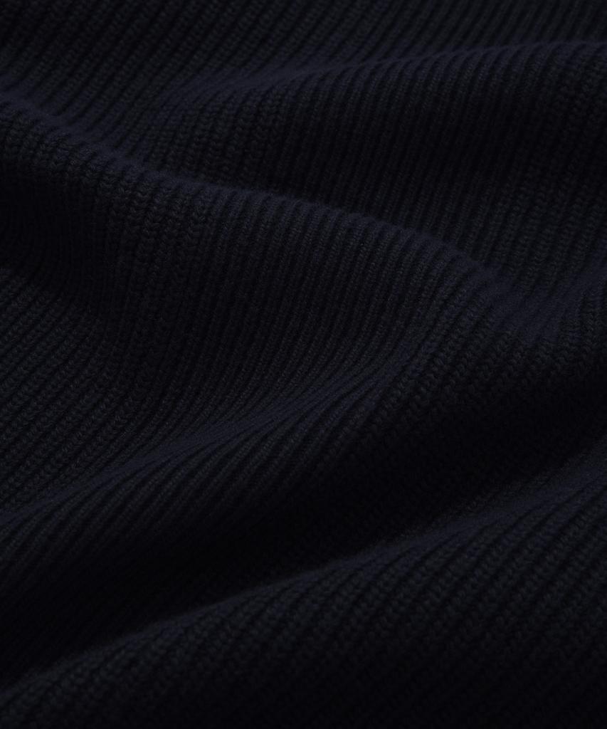 COVERNAT Lambswool Collared Knit Navy