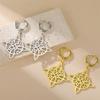 EUEAVAN Witch Knot Drop Earrings Stainless Steel Triskelion Tetragrammaton Pentagram Dangle Earrings Women Amulet Jewelry Gift