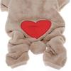 Cozy Dog Outfits Pet Apparel, Cute Heart Bear Costume Jumpsuit Hoodies Sweater Coat Clothes for Small Dogs Puppy Pets Cats, L Light Coffee