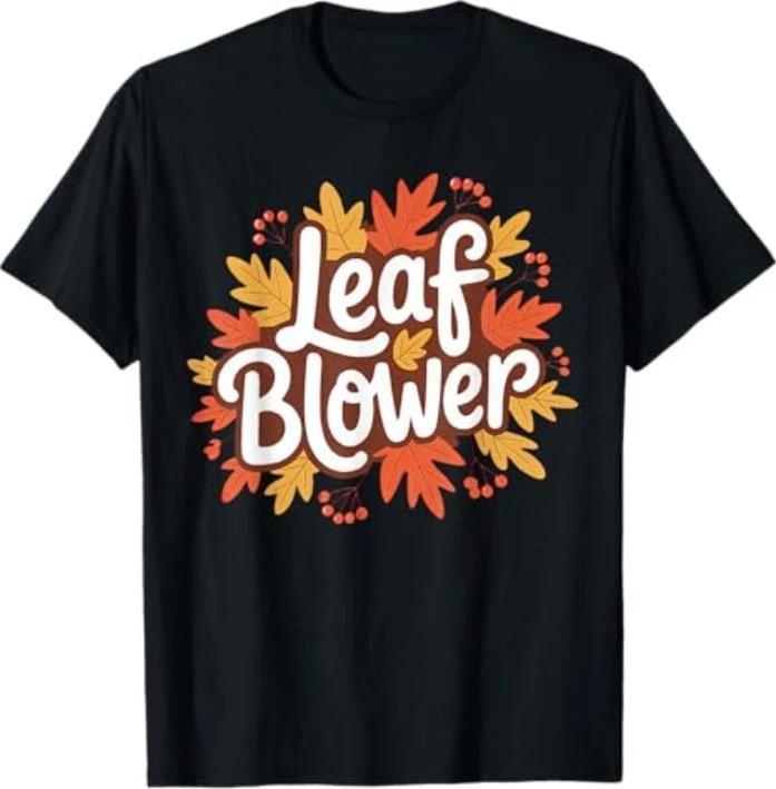 Funny Leaf Blower Fall Costume Couple Halloween Matching T-Shirt S