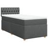 Maison Exclusive - Sommier à lattes de lit avec matelas Gris foncé 90x200 cm Tissu