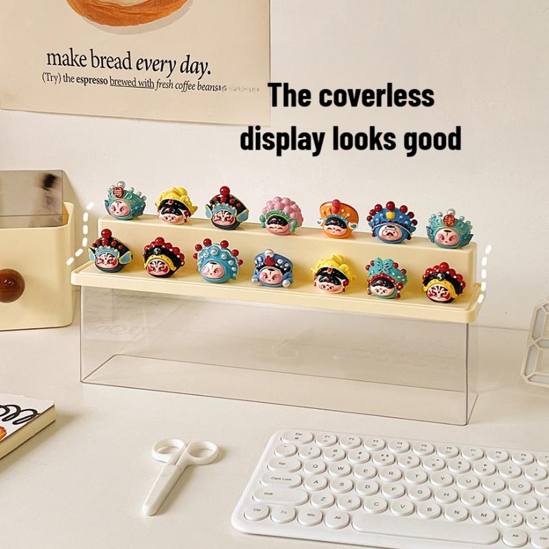 Clear Acrylic Display Case Dustproof Organizer Box for Collectibles Figures Miniatures and Toys with Transparent Showcase