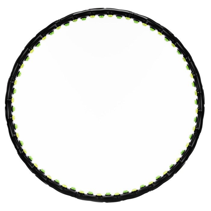 ACTIGET Cerc de hula cu proeminențe de masaj, cerc pliabil de 88 cm pentru exerciții cardio, negru și verde
