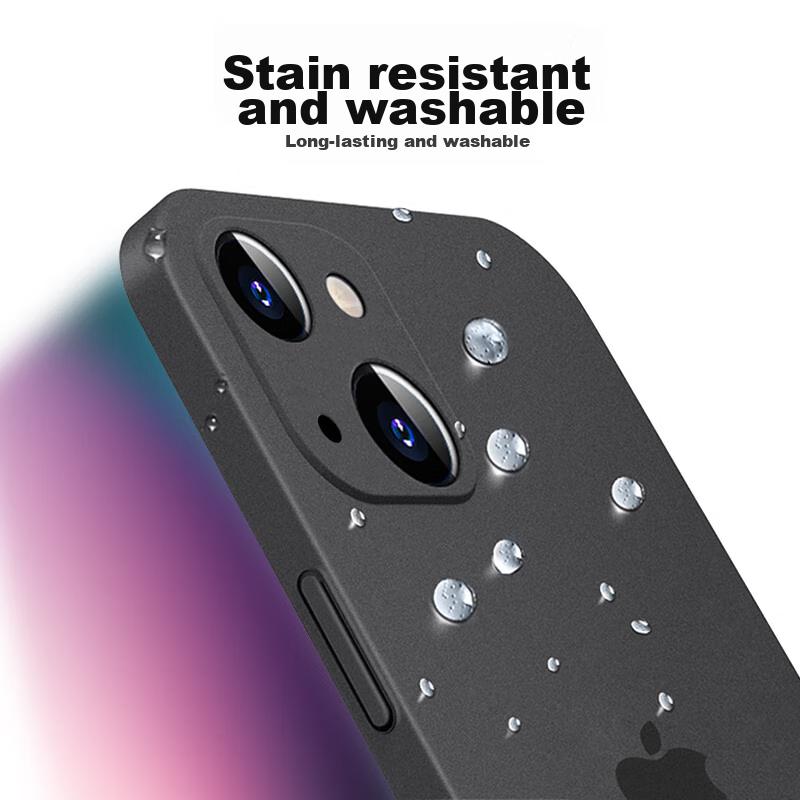 NEYAA IPhone 13 Case, Ultra-Thin Transparent Frosted Shockproof Soft, Full Lens Protection, Cangling Gree