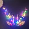 1PAIR Christmas Elk Colorful Hairpin Light, Three Light Modes Adjustable, Dress Up Costume, Stage Show Christmas Gift