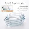 ZISIZ High Borosilicate Glass Heat-Resistant Oval Baking Dish