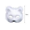 1pc Stuff Plush Therian Mask Fox Mask For Halloween Holiday Party Costume, White