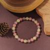 Festive Gifts Strawberry Quartz Lavender Stone Crackle Crystal Beaded Bracelet Sweet Fashion Jewelry For Women Daily Wear Gift