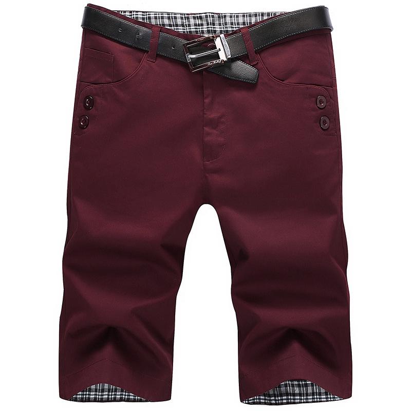 Men Beach Shorts Cotton Solid Color Casual Loose Clothing Men’s Sports Shorts