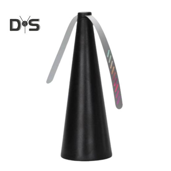 

Вентилятор для отпугивания мух со светоотражающей полосой для кемпинга на открытом воздухе, рыбалки, пикника, настольный вентилятор для еды в помещении, портативный бесшумный складной вентилятор для отпугивания мух чёрный