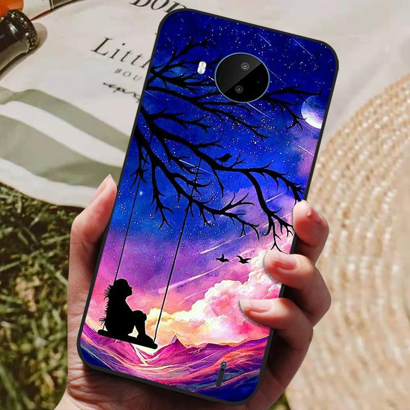 For Nokia C20 Case Soft TPU Silicone Cartoon Back Cover for Nokia C20 Plus Phone Cases TPU Black Bumper for NokiaC20 C 20 Plus
