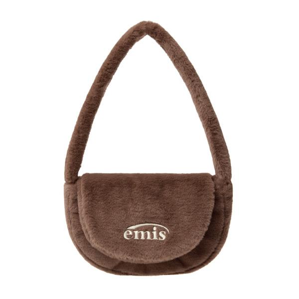 Product Name EMIS FUR HALF MOON FLAP BAG (Green, Pink, Brown)