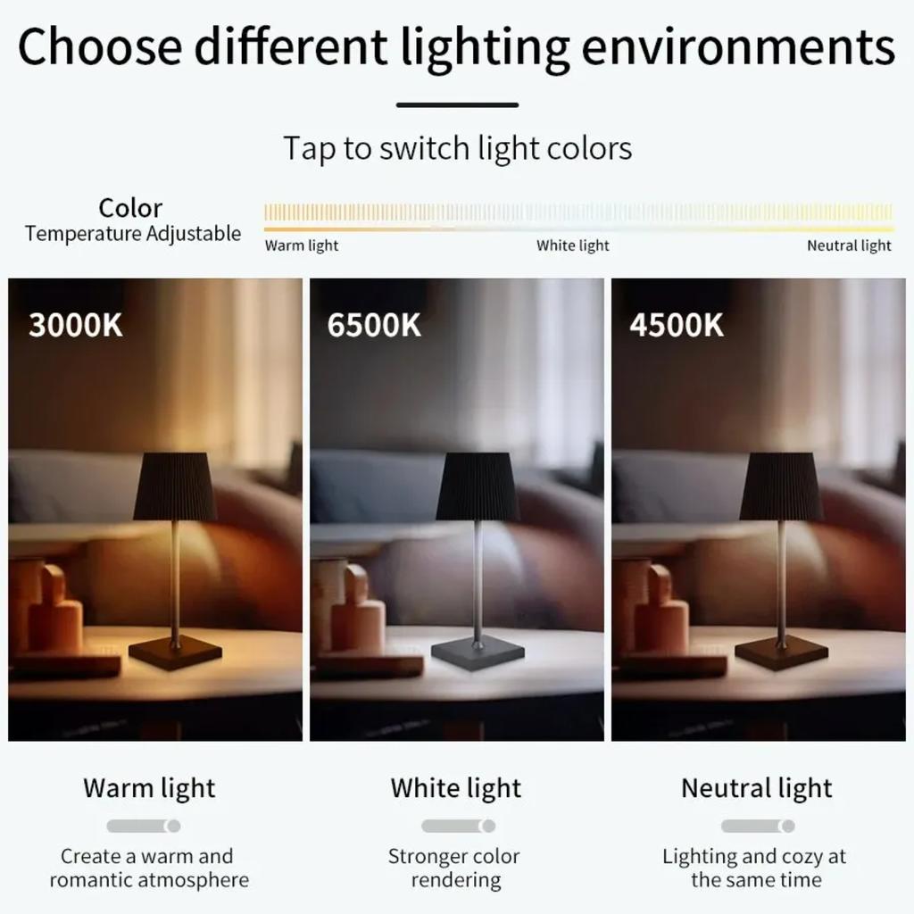 New Modern Stripe Minimalist Table Lamp USB Wireless Charging LED Desk Lamps Touch Bedside Night Light