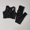 Women's Quick-Dry Seamless Sports Bra and Leggings Set - Shockproof Vest for Running and Yoga