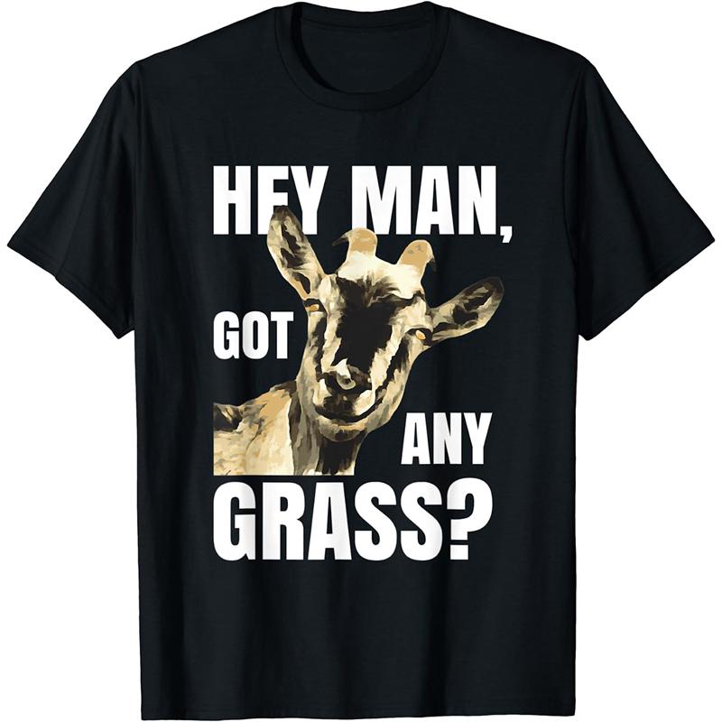 Urkomisches T-Shirt Herrenmode 3D T-Shirts Ziege Niedlicher Druck Lässig Übergroß Rundhalsausschnitt Kurzarm T-shirtTops
