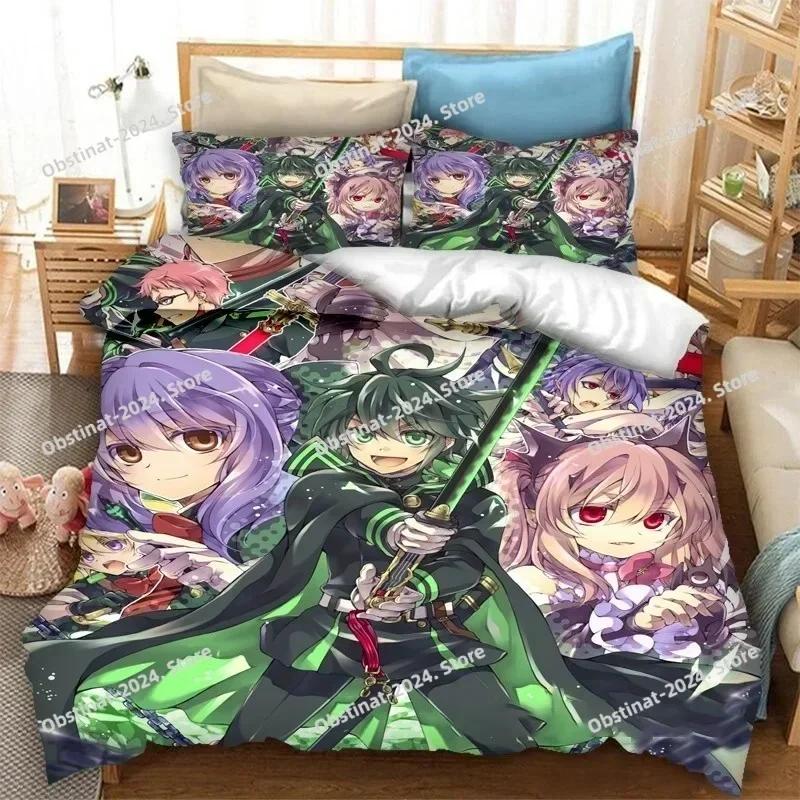 Anime Seraph of the End Bedding Set Duvet Cover Bedroom Comforter Covers Single Twin King Size Quilt Cover Home Textile
