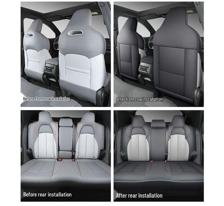 Universal Full Leather Car Seat Cushion for Special Five-Seat Models - New Four-Season Design