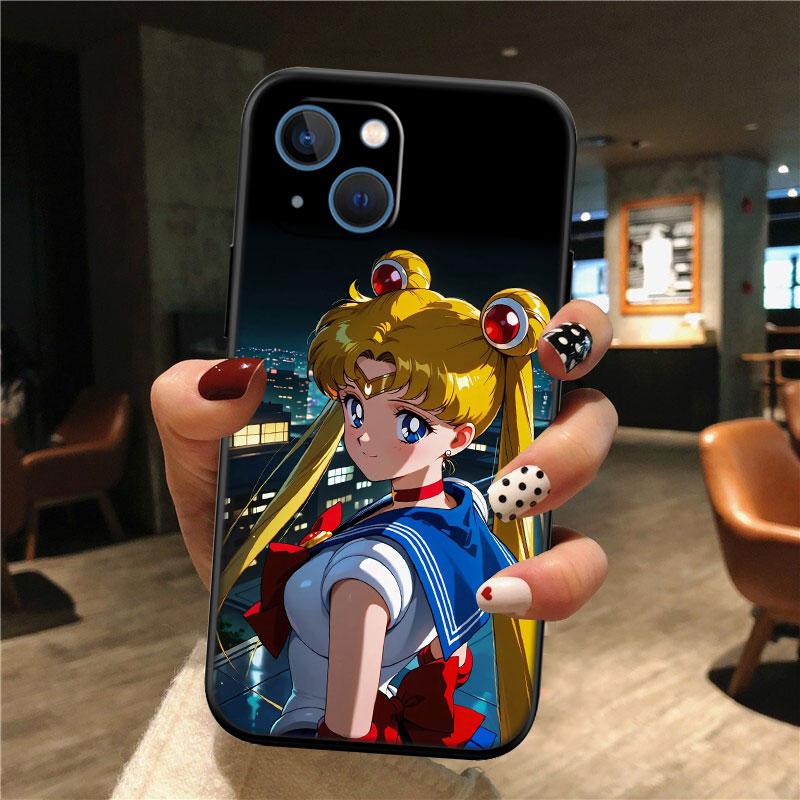 TR34 S-Sailors Art M-Moon Shell Phone Case for Samsung Galaxy S20 S21 S22 Ultra FE Plus A21S A22 A24 A25 A26 A30 A30S A31