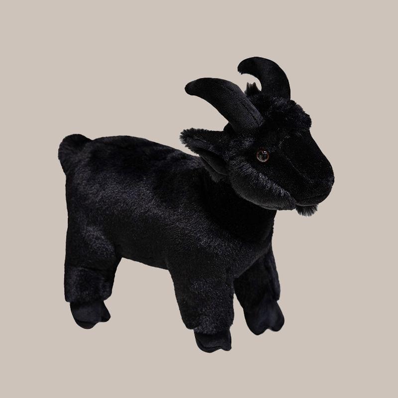 Realistische Zwart Witte Geit Pluche Pop Squishy Pluizig Boerderijdier Knuffel Levensgetrouwe Schapen Pluche Speelgoed Cadeau Voor Boerderijdier Liefhebbers 40cm