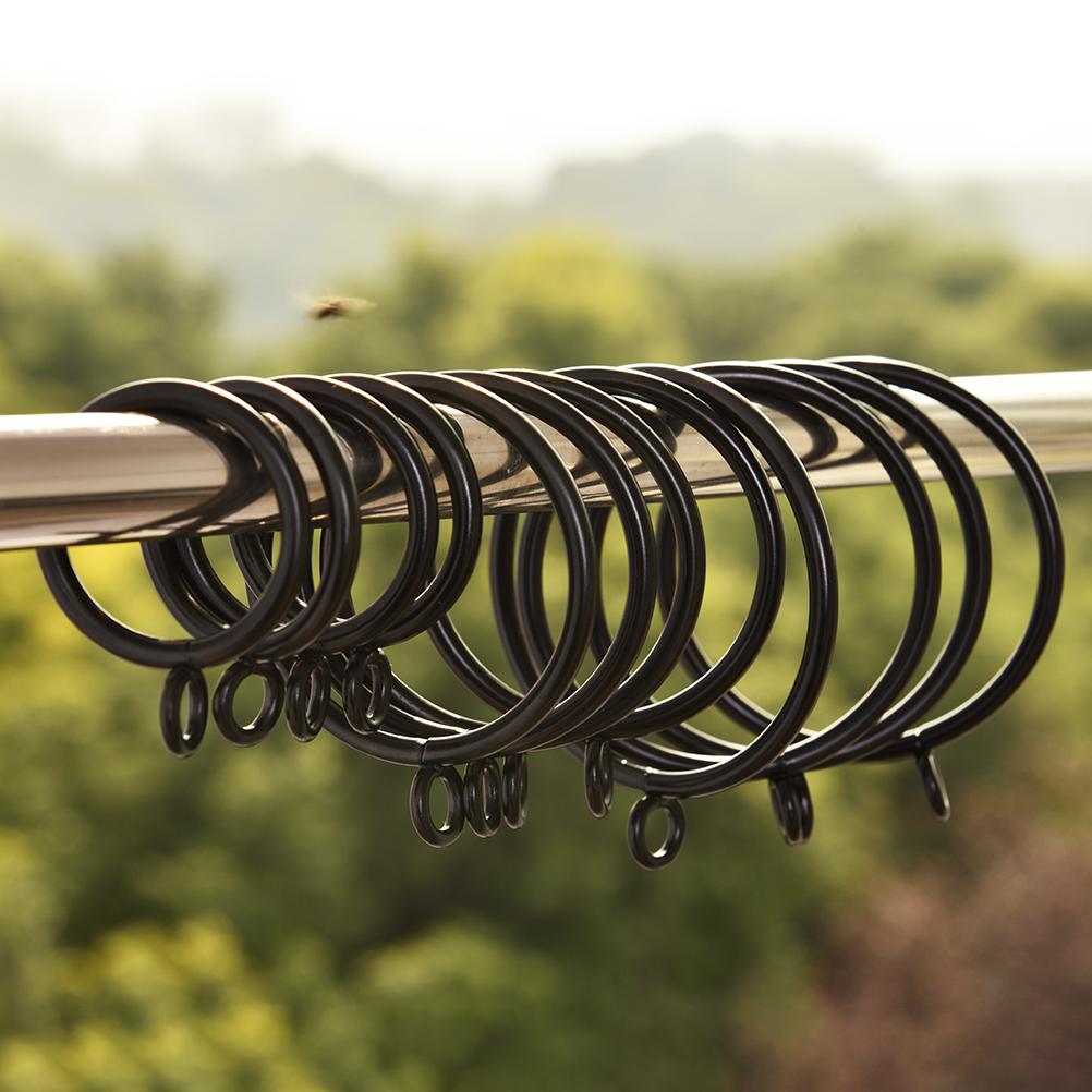 10Pcs Well Finished 5 Sizes Black Metal Curtain Rings Hanging Rings Widely Applied For Most Kinds Of Curtains In Various Colors