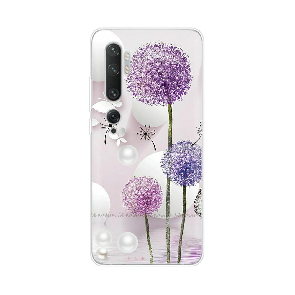 For Xiaomi Mi Note 10 Case Cute Painted Soft Silicone Back Cover For Xiaomi Mi Note10 Pro Lite 10lite Clear Phone Cases Fundas