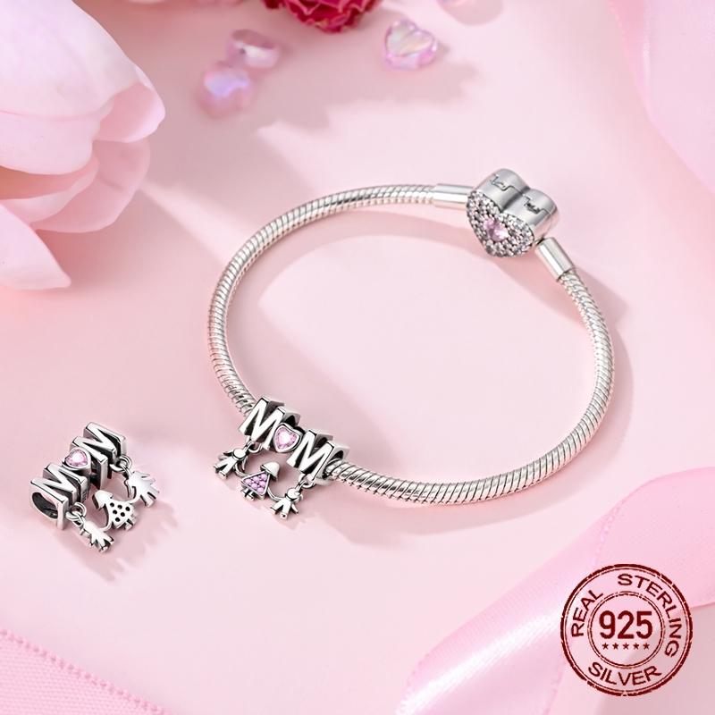 Parent Child Holding Hands Beads Copper Dangle Pendant Compatible With Bangle Bracelets Necklaces Do It Yourself Jewellery