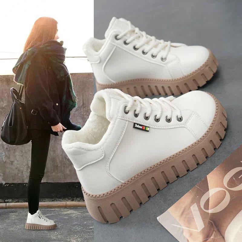 Winter New Arrival Fashion Women's Boots Thickened Warm Cotton ShoesThick Soled Non-slip Woman Sneakers Mid-Calf Snow Boots