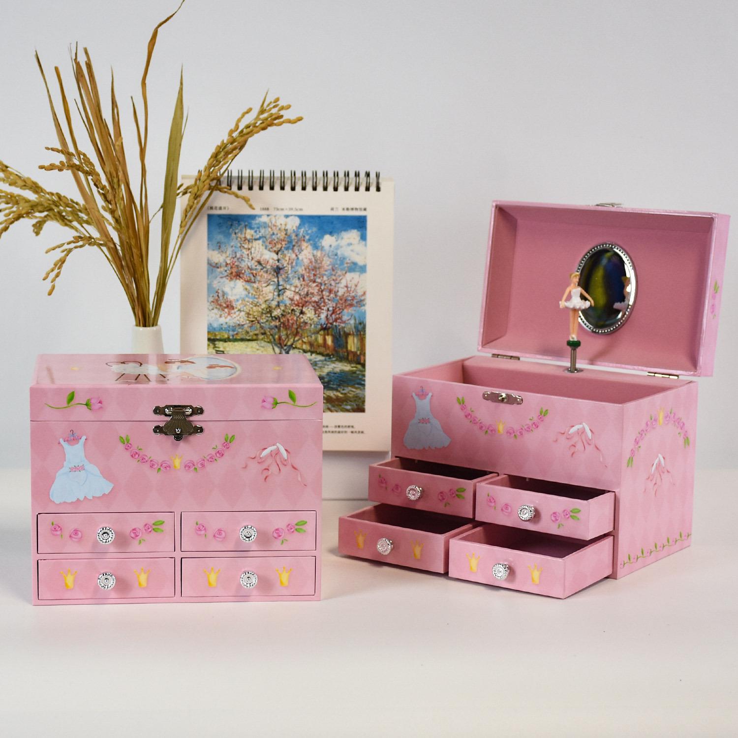 Eight-Tone Music Box: Rotating Ballet Dancer Jewelry Box for Girls Birthdays
