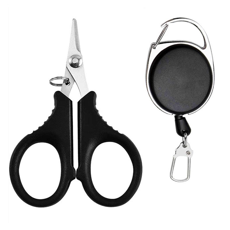Titanium Coating Stainless Steel Fishing Scissor Plier Cut Braid Line Cutter Plies Carp Fishing Accessories Tools