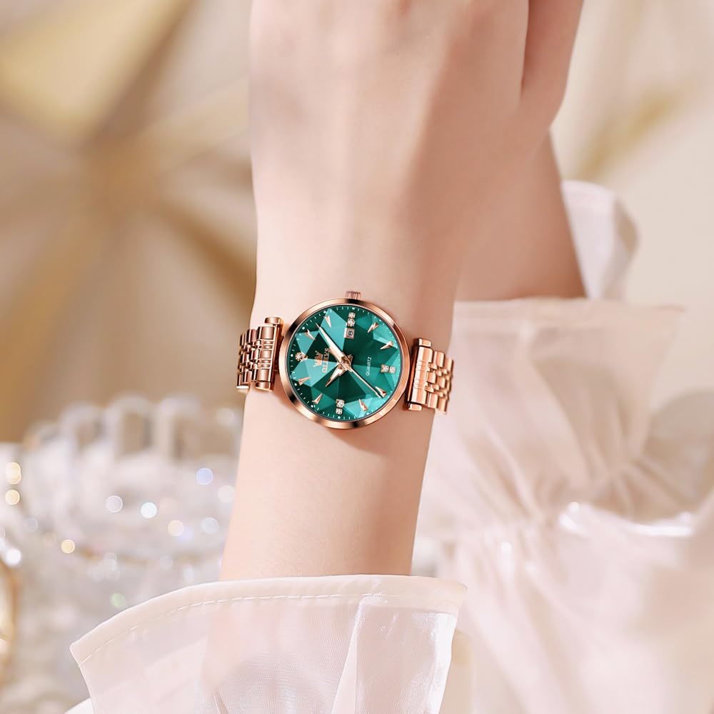 OLEVS Japanese Quartz Classic Luminous 31M Water Business Gift Watch for Women Women's Watch, Movement, Dial, Hands, Resistant, Watch, Popular,