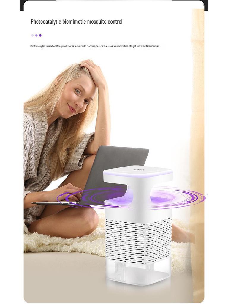 Photocatalytic USB Mosquito Killer Lamp: Night Light & Bionic Mosquito Trap