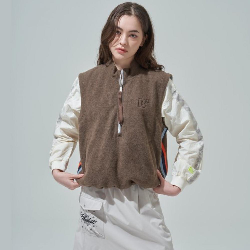 

Blu Dot Oversized Knit Half Zip Vest 00F