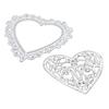 2 Pezzi Pizzo Cuore Metallo Fustelle Taglio Fai da Te Scrapbooking Carta Biglietto Album Artigianato Stampo