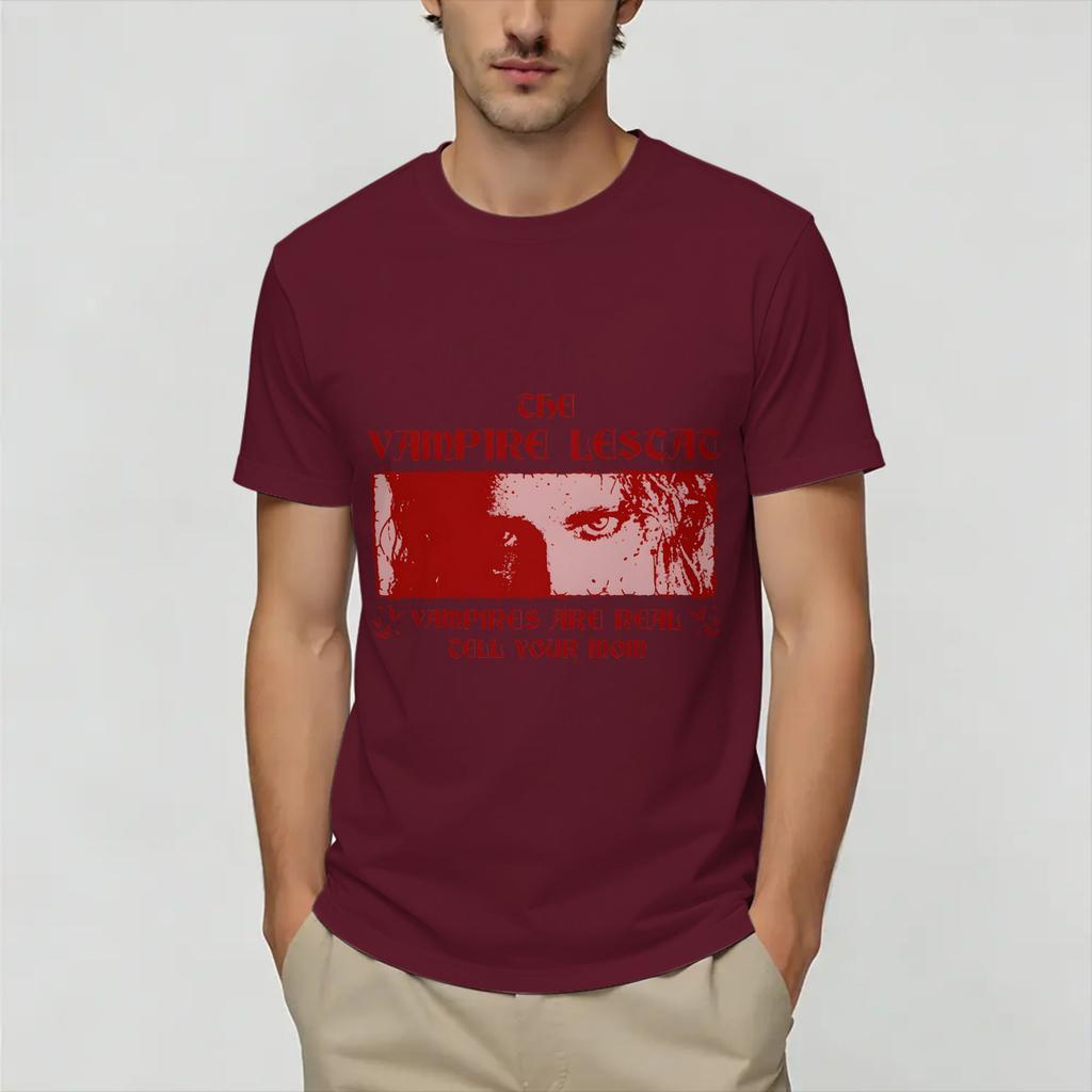 Die Vampire Lestat T-Shirts für Unisex Mode Baumwoll-T-Shirt Rundhalsausschnitt Kurzarm-T-Shirt Grafisch Bedruckte Oberteile