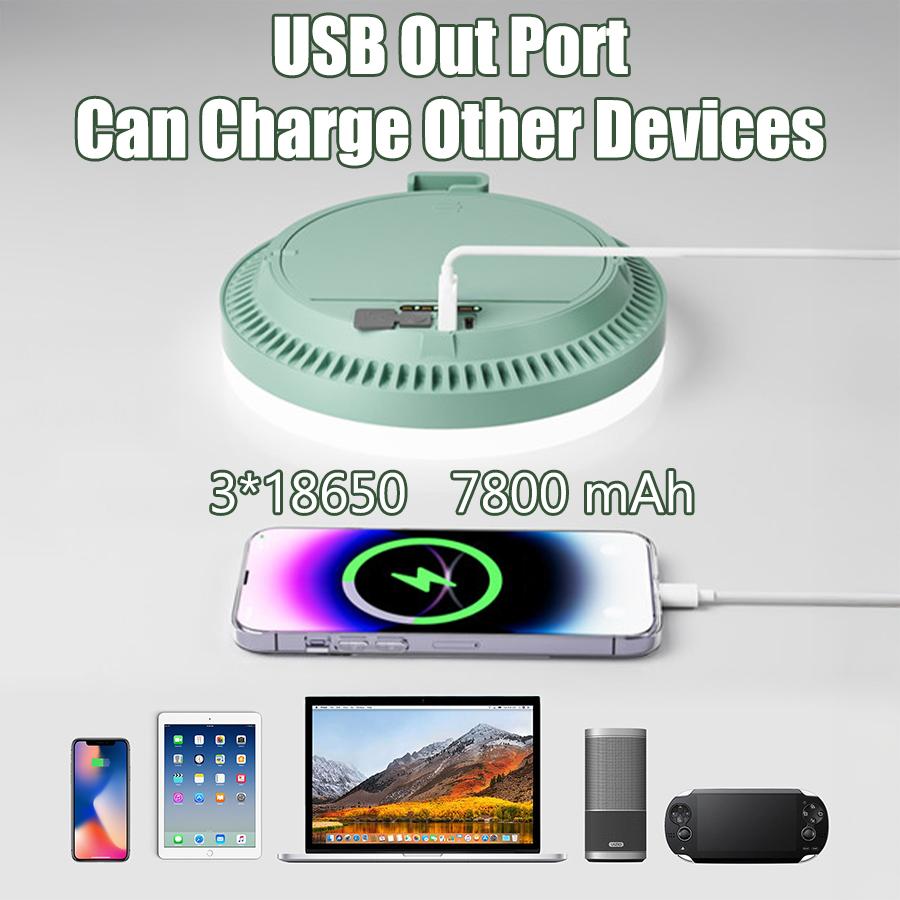 7800mah Emergency Light, Rechargeable LED Camping Lantern with Magnetic Hook & Type-C Power Bank for Home and Outdoor Crisis