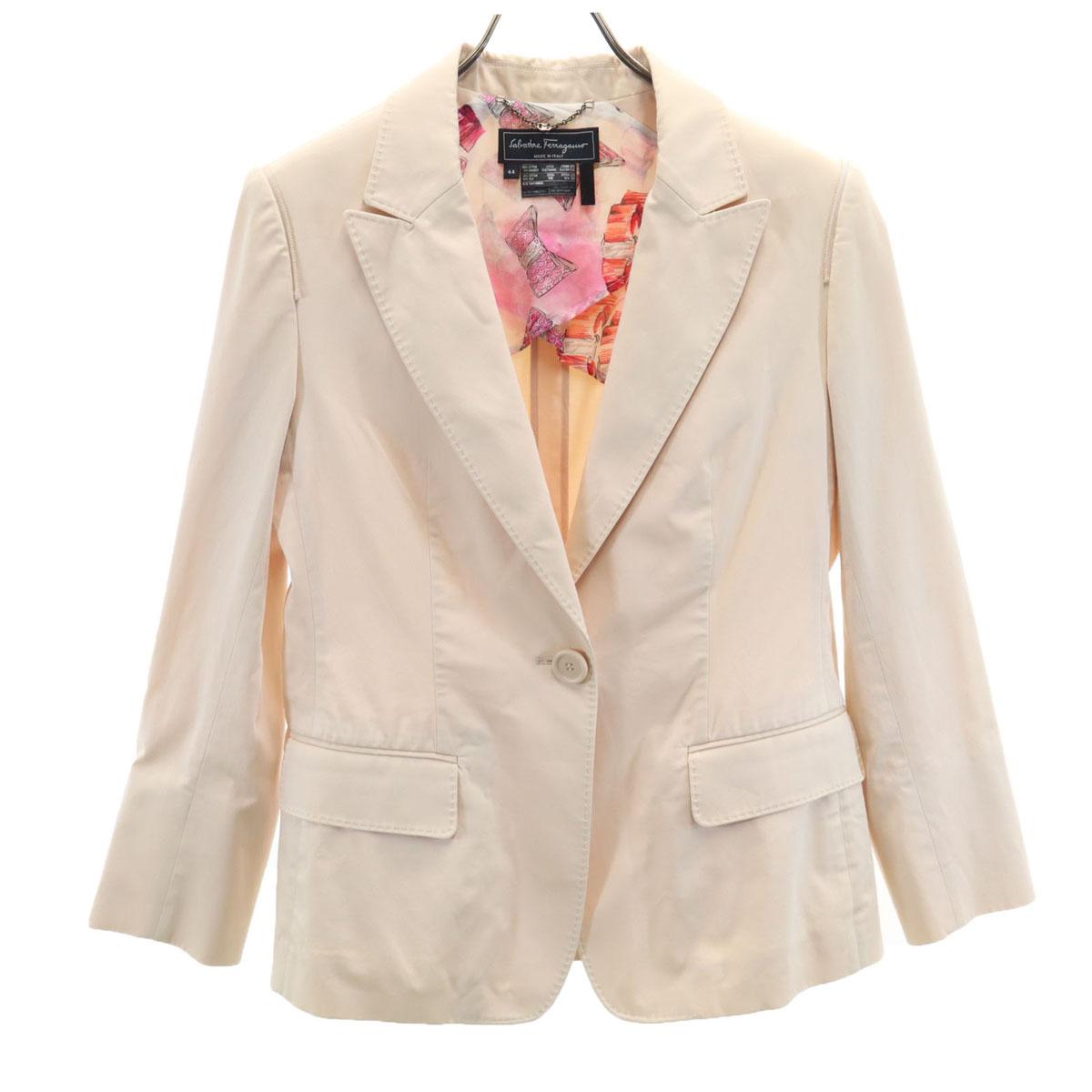 

Salvatore Ferragamo made in Italy tailored jacket 44 Pale orange Women Used