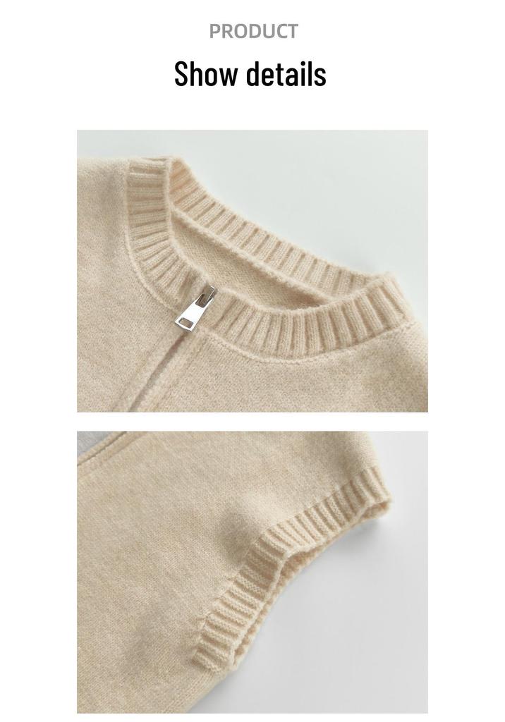 Muye Autumn Kids' Korean Style Knit Sweater Vest Cardigan - Boys' & Girls' Fashion Clothing