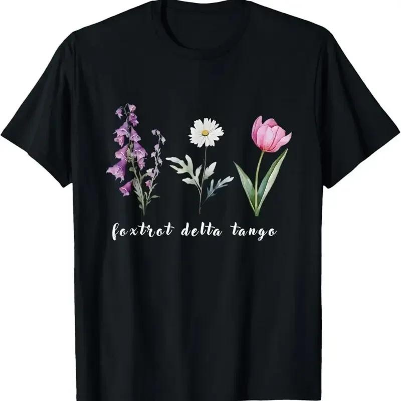 

Retro Foxtrots Deltas Tangos Flower T Shirt 5XL різнокольоровий