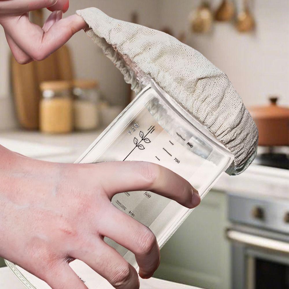 10Pcs Reusable Sourdough Starter Jar Covers Breathable Dust Cover  Canning