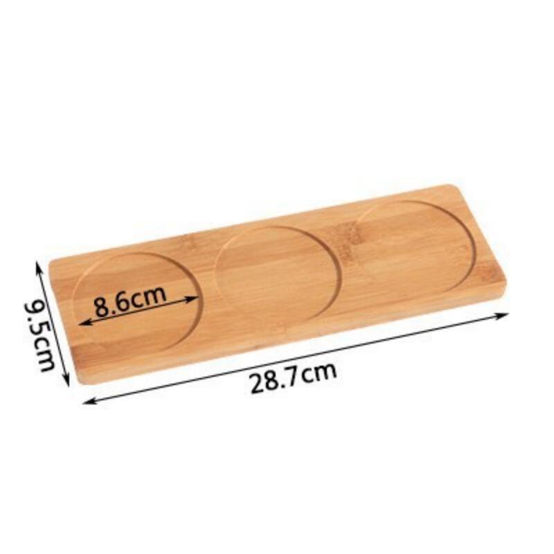 

Bamboo & Wood Three-Compartment Serving Tray