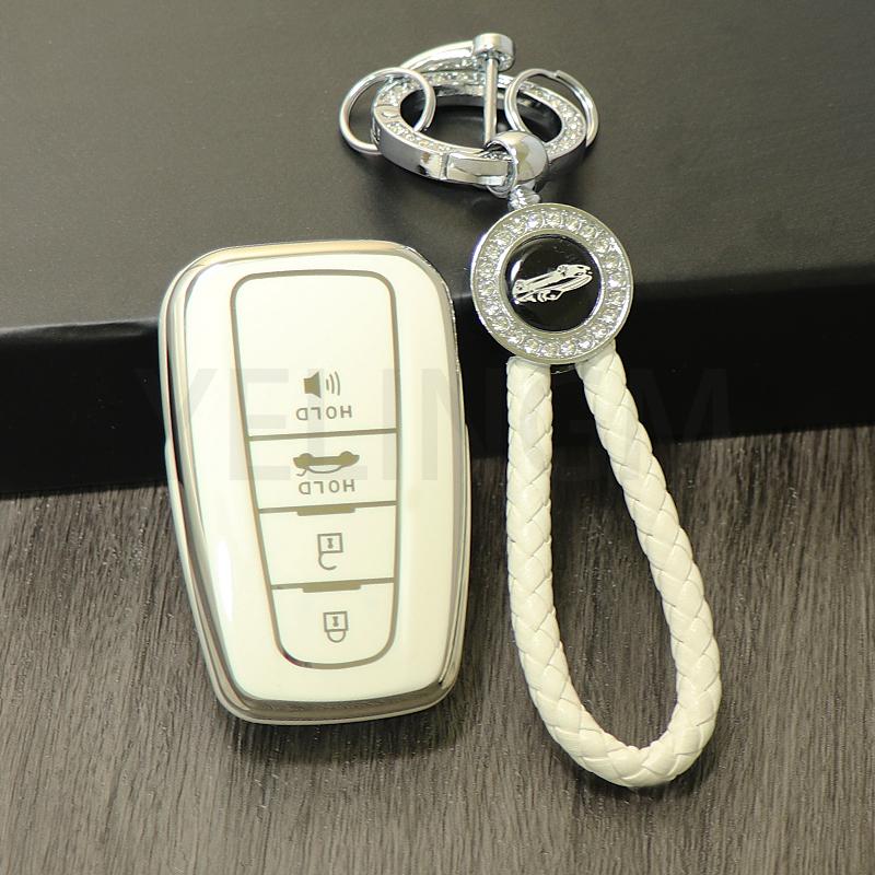 TPU for Toyota Prius 20 RAV4 Camry 70 CHR C-HR Corolla 2018 2019 2020 Car Remote Key Cover Fob Case Accessories Keychain