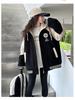 Girls' 2024 Winter Cotton-Padded Baseball Jacket