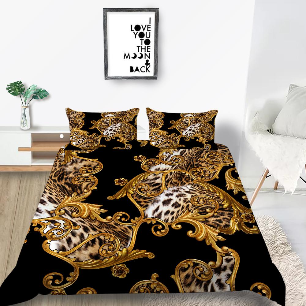 3D Luxury Series Bedding Set Luxury Printed Duvet Cover Pillow Case 2or3 Soft and Comfortable Zippered Home Decoration