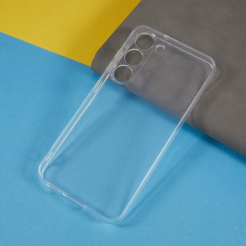 For Samsung Galaxy S23 Watermark-free Phone Case 2.0mm Thickness Anti-drop Clear TPU Cover
