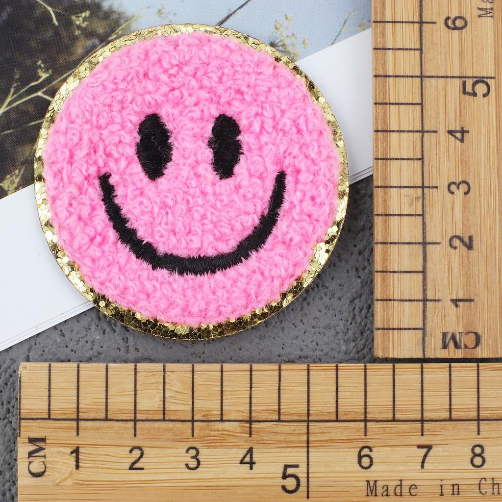 Mixed Color English Alphabet Embroidery Cloth Sticker Digital Towel Embroidery Computer Embroidery Stamp Clothes Smiley Face Patch Sticker
