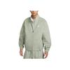 Nike Logo Print Solid Woven Long Sleeve Jacket Men Jackets Emerald-Horizon FZ0632-370