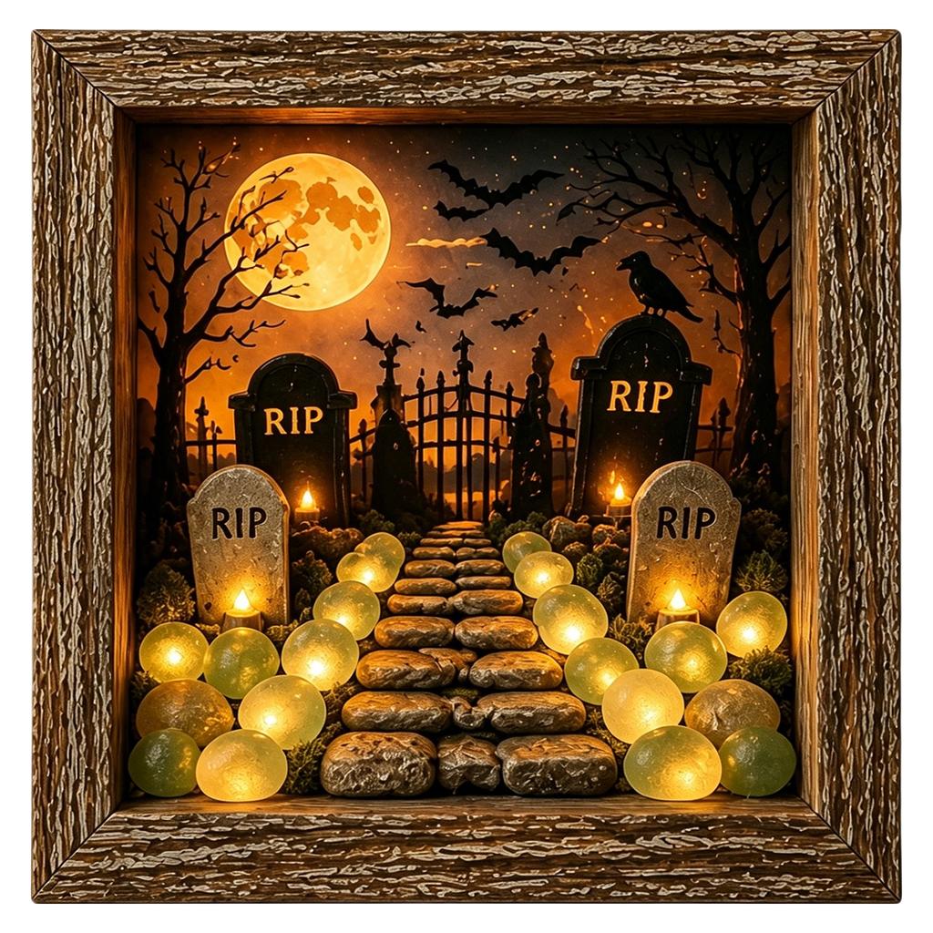 Coastal Lighthouse Sea Glass Night Light DIY Shadow Box Night Light Decorative Theme Ambient Lamp Nautical Tabletop & Wall Decor