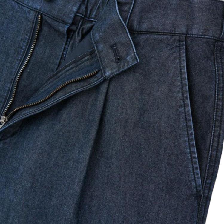 UNIQLO Jil Sander Collaboration Solid Pleated Long Pants Men bottoms Navy 440285-69